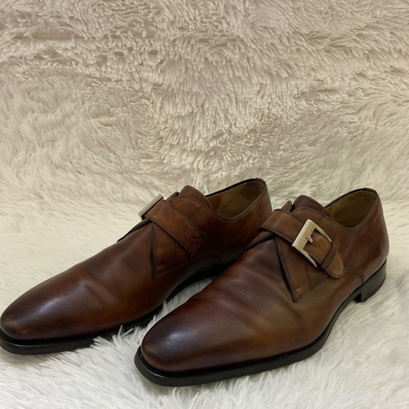 Magnanni Men’s Brown,Dress Shoes ,With Buckle At The Front. Size-… - Picture 1 of 12